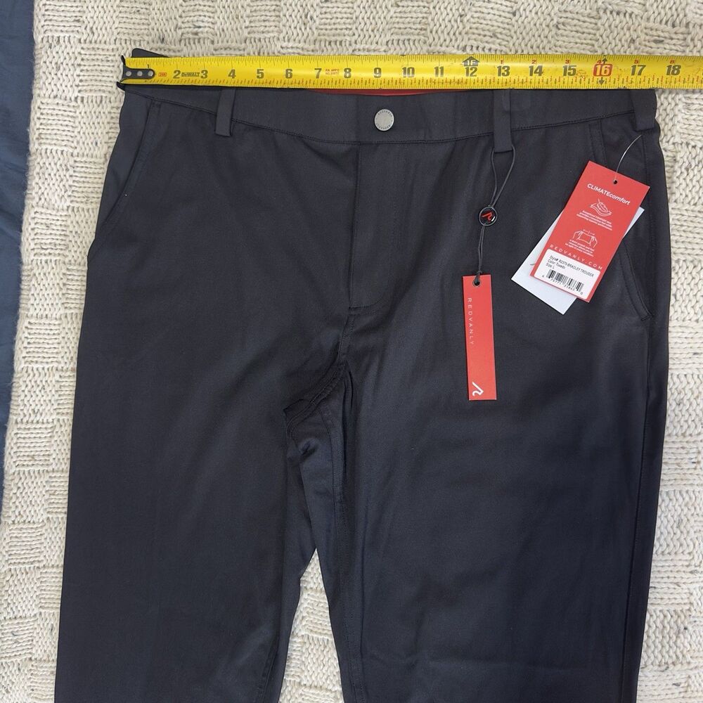 Redvanly Bradley Pull-On Trouser Men L Tuxedo Black Golf 4-Way Stretch NWT $160 - Picture 8 of 12